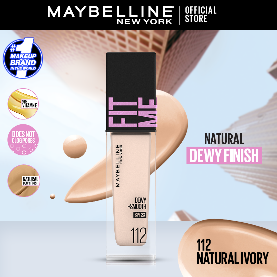 Maybelline NY New Fit Me Dewy + Smooth Liquid Foundation SPF 30