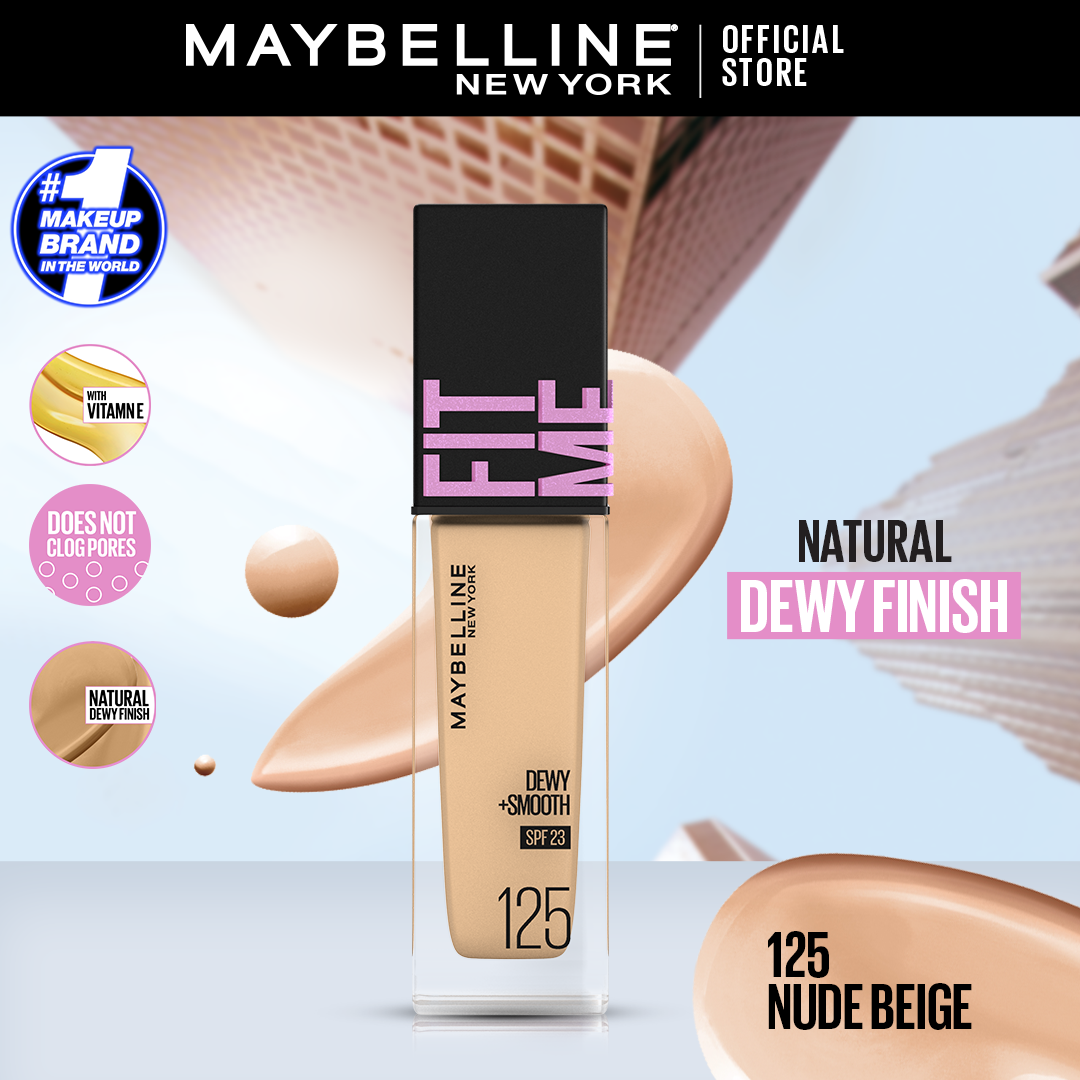 Maybelline NY New Fit Me Dewy + Smooth Liquid Foundation SPF 30