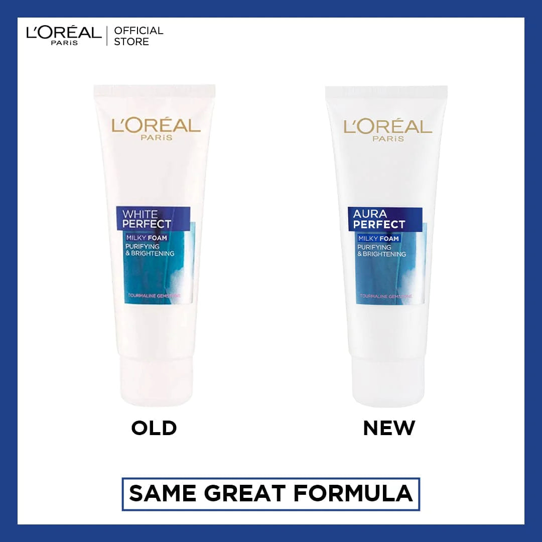 LOREAL PARIS AURA PERFECT MILKY FOAM FACE WASH 100 ML â€“ FOR BRIGHTER SKIN