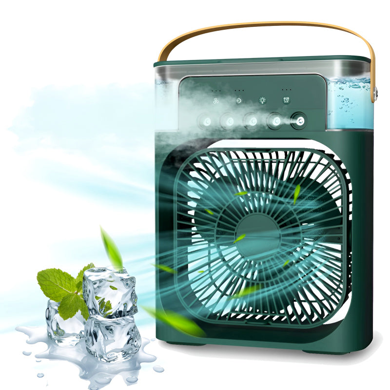 4-In-1 Multi-Functional Portable Air Humidifier Cooling USB Fan With 7-Color Night Light