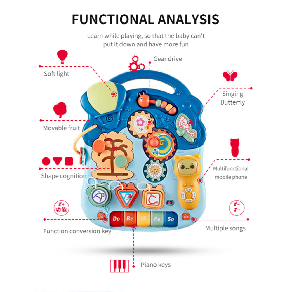 Adaptive 5-In-1 Baby Musical Stroller With Musical Table For Developmental Growth
