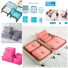 6pcs/Set Travel Storage Bag Portable Luggage Organizer Clothes Tidy Pouch Zip Cube Luggage Toiletry Bag Organizer Pouch Home Organization - Multi