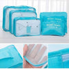 6pcs/Set Travel Storage Bag Portable Luggage Organizer Clothes Tidy Pouch Zip Cube Luggage Toiletry Bag Organizer Pouch Home Organization - Multi