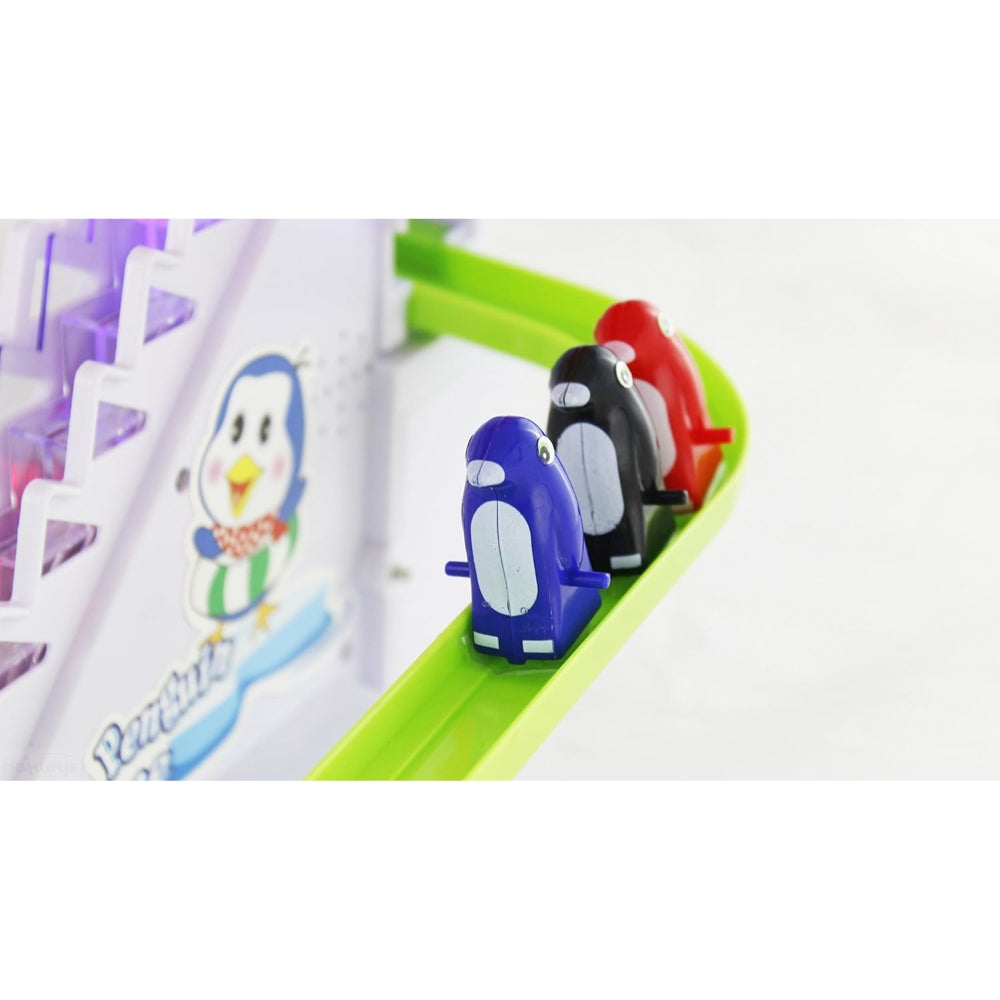 Penguin Slide Race Track With Flashing Rhythmic Music & Light Toy