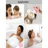 Set of 2 Soft Silicone Massage Bath Brushes with Soap Dispenser and Easy-Clean Design