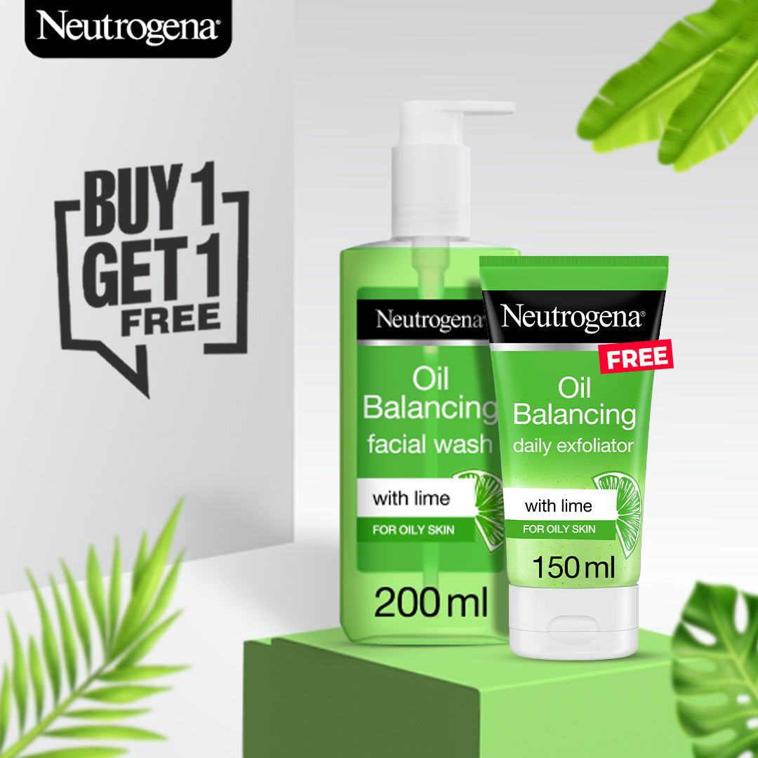 Buy 1 Get 1 Free - Buy Neutrogena Oil Balancing Facial Wash & Get Oil Balancing Facial Exfoliator 150ml