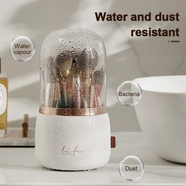 Brush Container Makeup Brush Holder Dust-proof Rotating Plastic Lipstick Eyebrow Pencil Vanity Supplies