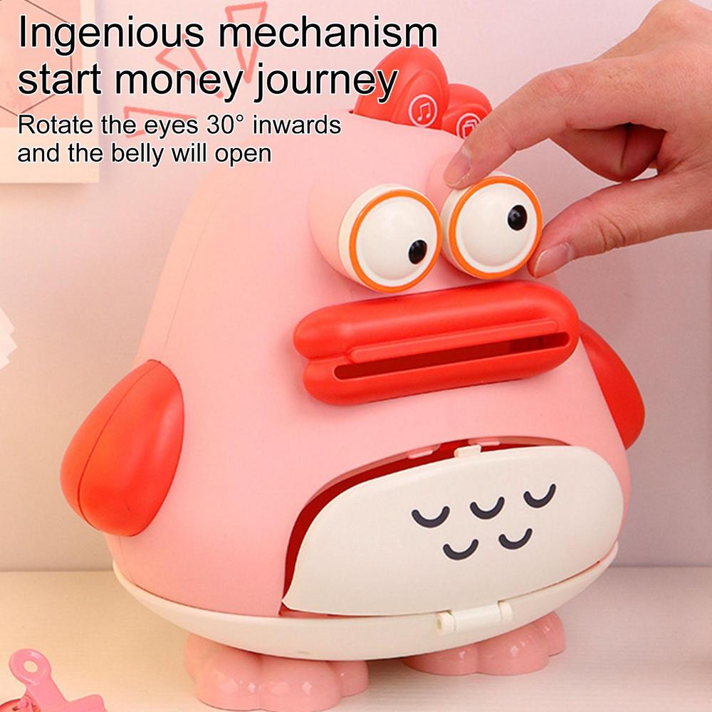 Cute Duck Cartoon Shape Interactive Money-Saving Bank For Kids