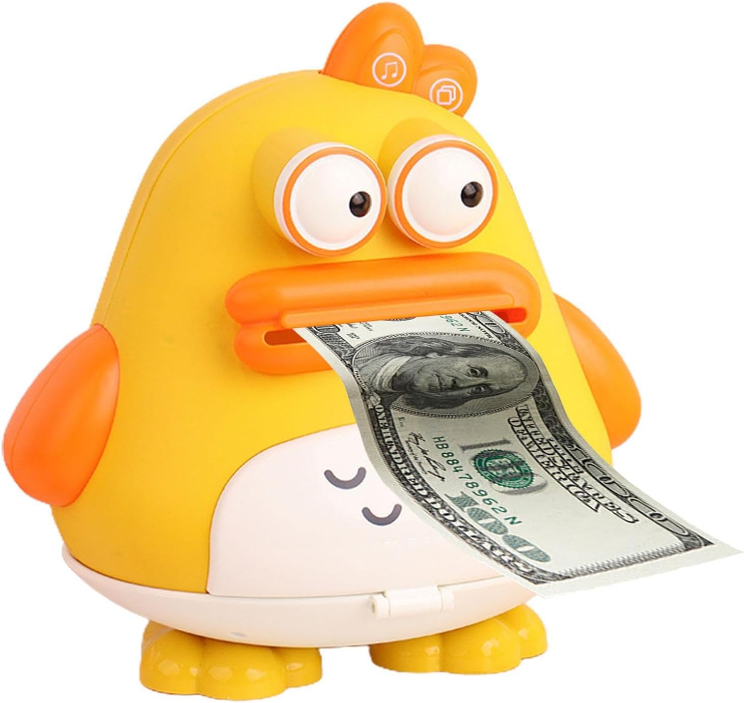 Cute Duck Cartoon Shape Interactive Money-Saving Bank For Kids