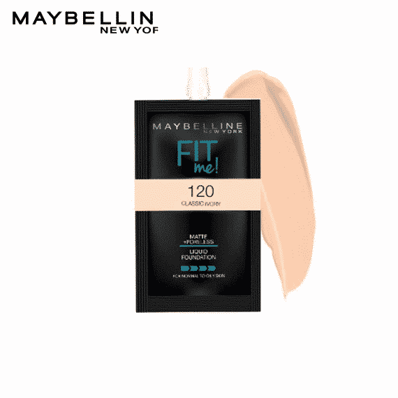 Maybelline new york fit me matte & poreless liquid foundation 5ml sachet