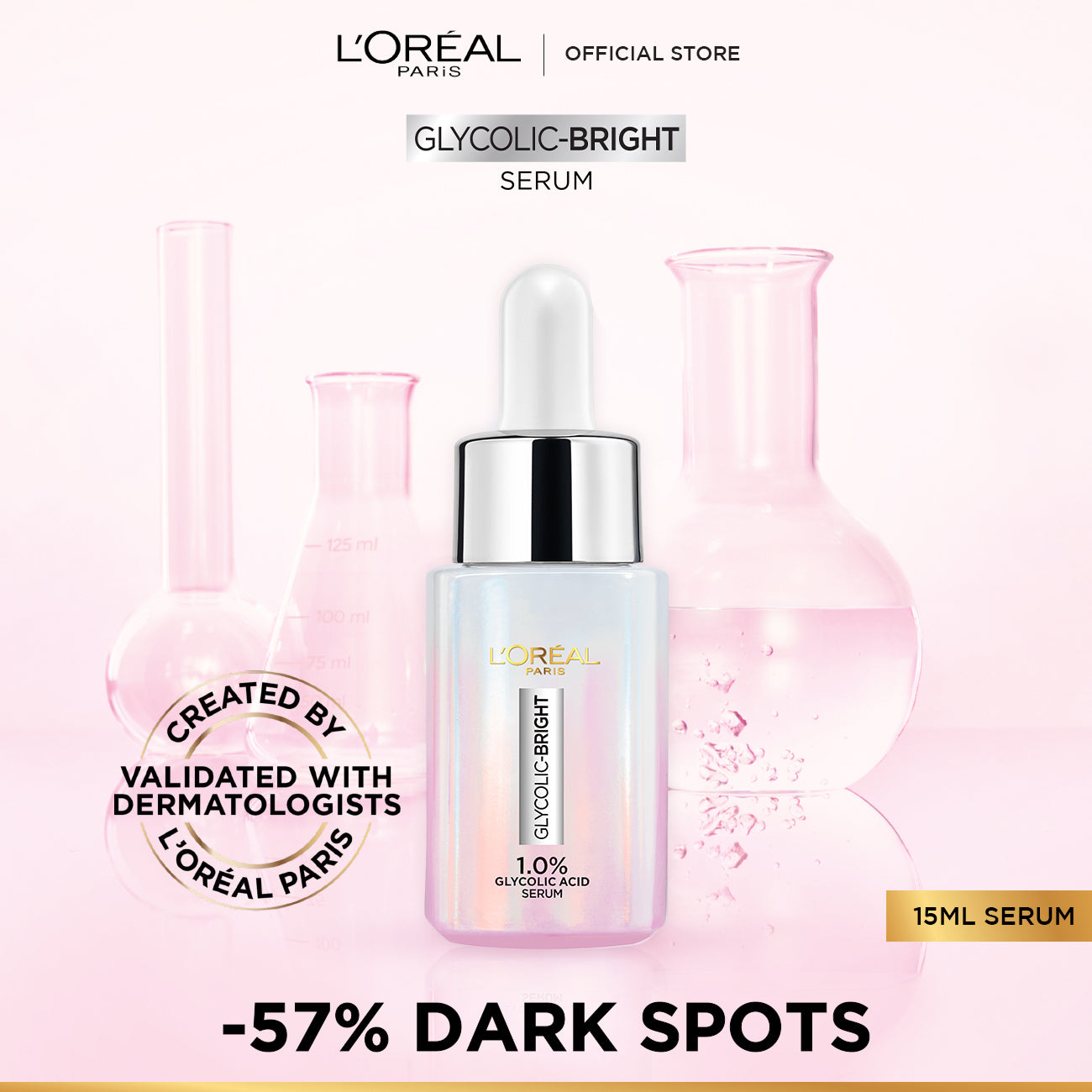 Loreal Paris Glycolic Bright Instant Glowing Face Serum 15ML