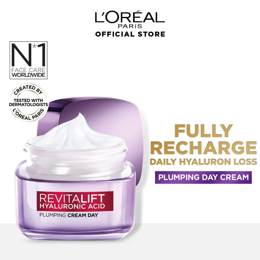 L'OREAL PARIS REVITALIFT HYALURONIC ACID PLUMPING CREAM DAY 50ML