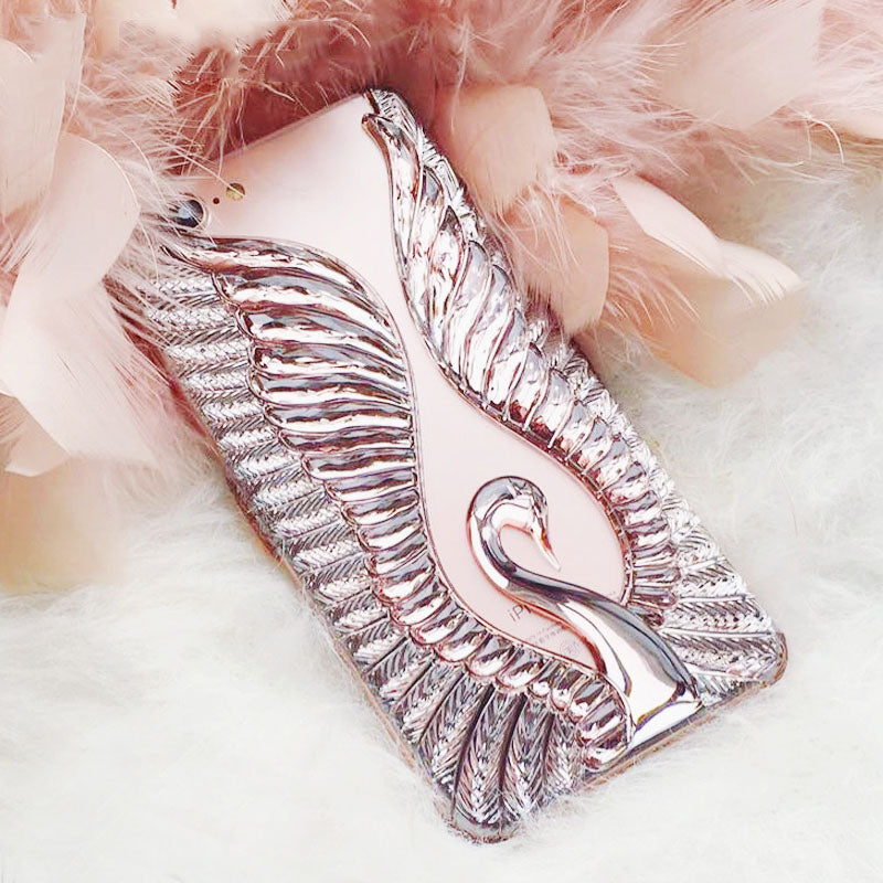 Electroplated Cute Swan Ultrathin IPhone Cover Back Cases Iphone 7