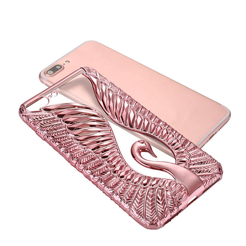 Electroplated Cute Swan Ultrathin IPhone Cover Back Cases Iphone 7