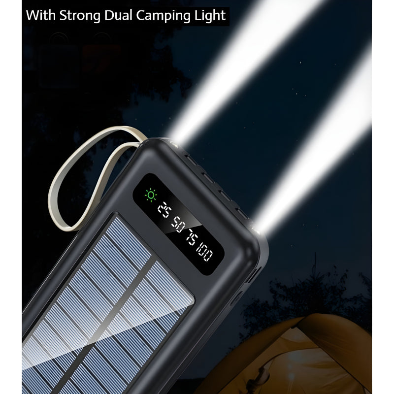 SOVO X26 10000mAh Solar Rechargeable Portable Power Bank With Super Fast Charging