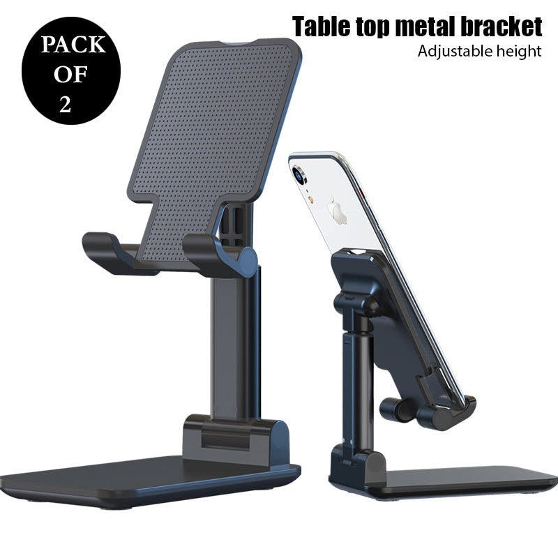 Pack Of 2 Portable Desktop Folding Lifting Bracket Mobile Phone Stand Desk Mounts For Phones