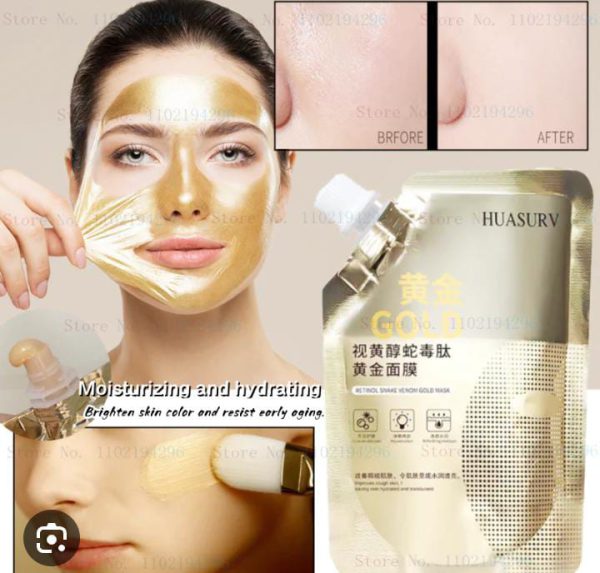 Retinol Snake Venom Peptide Gold Mask Moisturizing Anti-aging Anti-wrinkle Brightening Oil Control Mask Skin Care 100ml