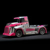 1/10 2.4G RC High Speed 4WD Racing Trailer Truck With Light-Transmitting Body