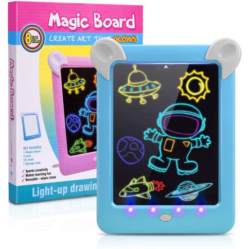 3D Magic Drawing Board with Light for Kids