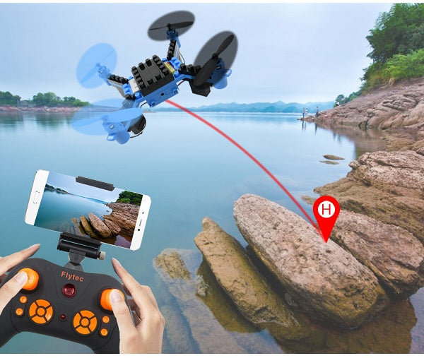 Building Blocks Heliway 902HS Mounting Blocks 6-Axis Quadcopter With Remote Control And 0.3MP WiFi Camera