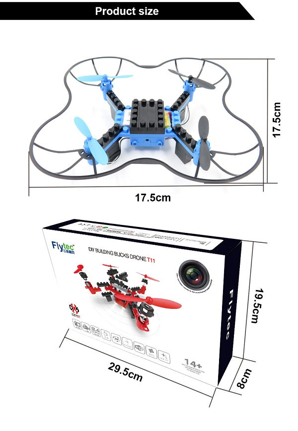 Building Blocks Heliway 902HS Mounting Blocks 6-Axis Quadcopter With Remote Control And 0.3MP WiFi Camera