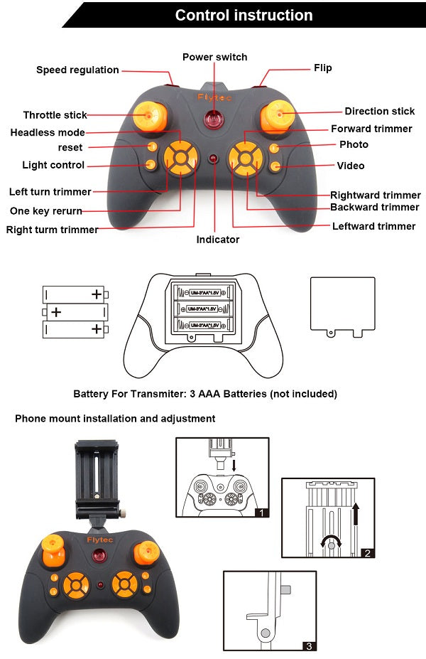 Building Blocks Heliway 902HS Mounting Blocks 6-Axis Quadcopter With Remote Control And 0.3MP WiFi Camera