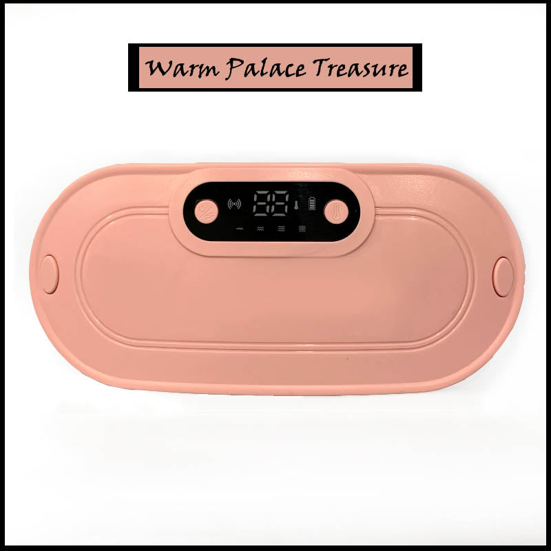 Smart Menstrual Heating Pad With Digital Display Vibrating Relief And Warm Palace Belt For Waist Pain And Cramps