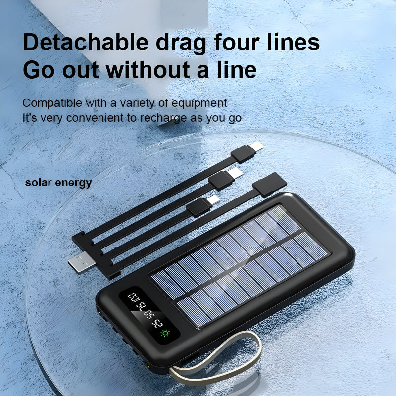 SOVO X26 10000mAh Solar Rechargeable Portable Power Bank With Super Fast Charging