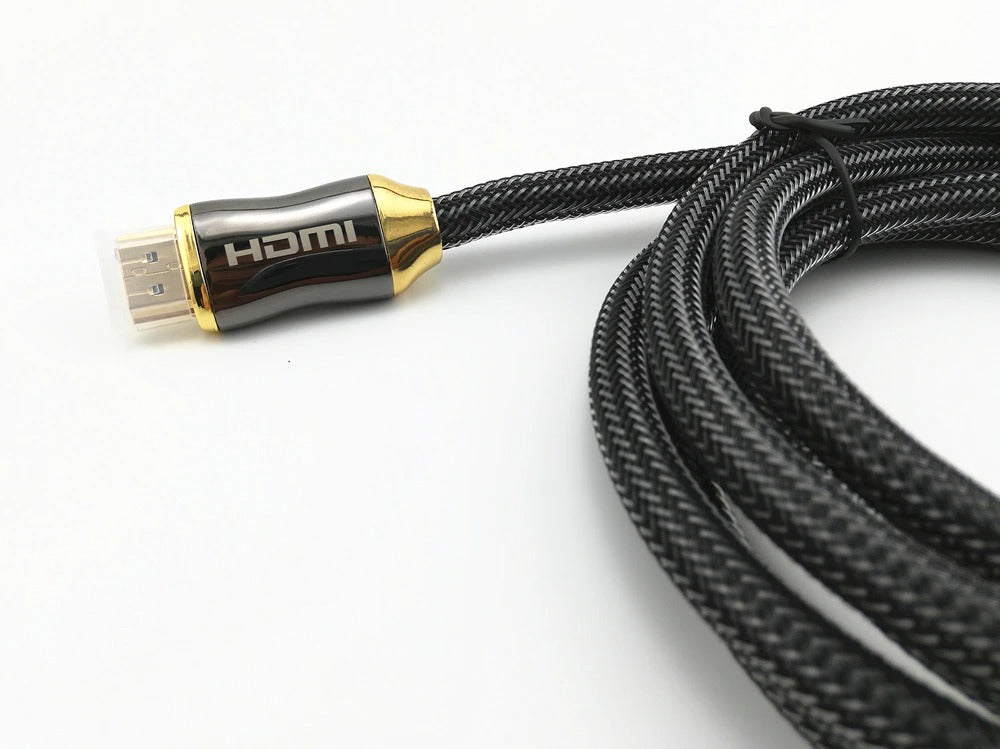 1.5m HDMI Cable 2.0 Zinc Alloy Cord 24k Gold-Plated 4K 1080P Universal