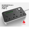 Power Socket With 3 Anti-Static AC Sockets And 6 Intelligent USB Charging Ports 2500W 3.4A