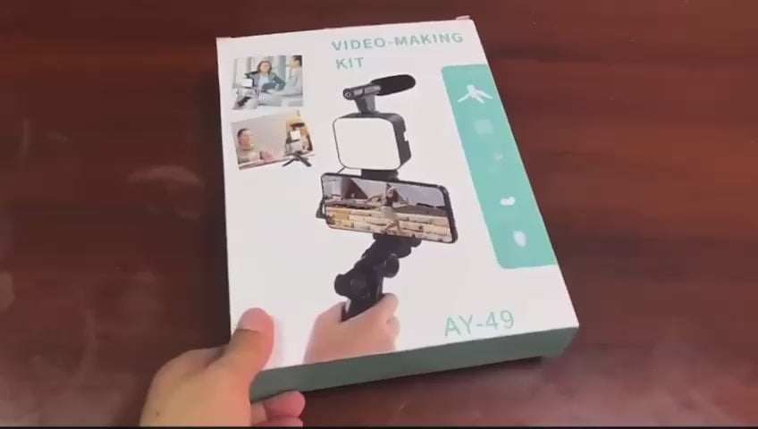 Ay-49 Video Making Tripod Kit For Vlogging