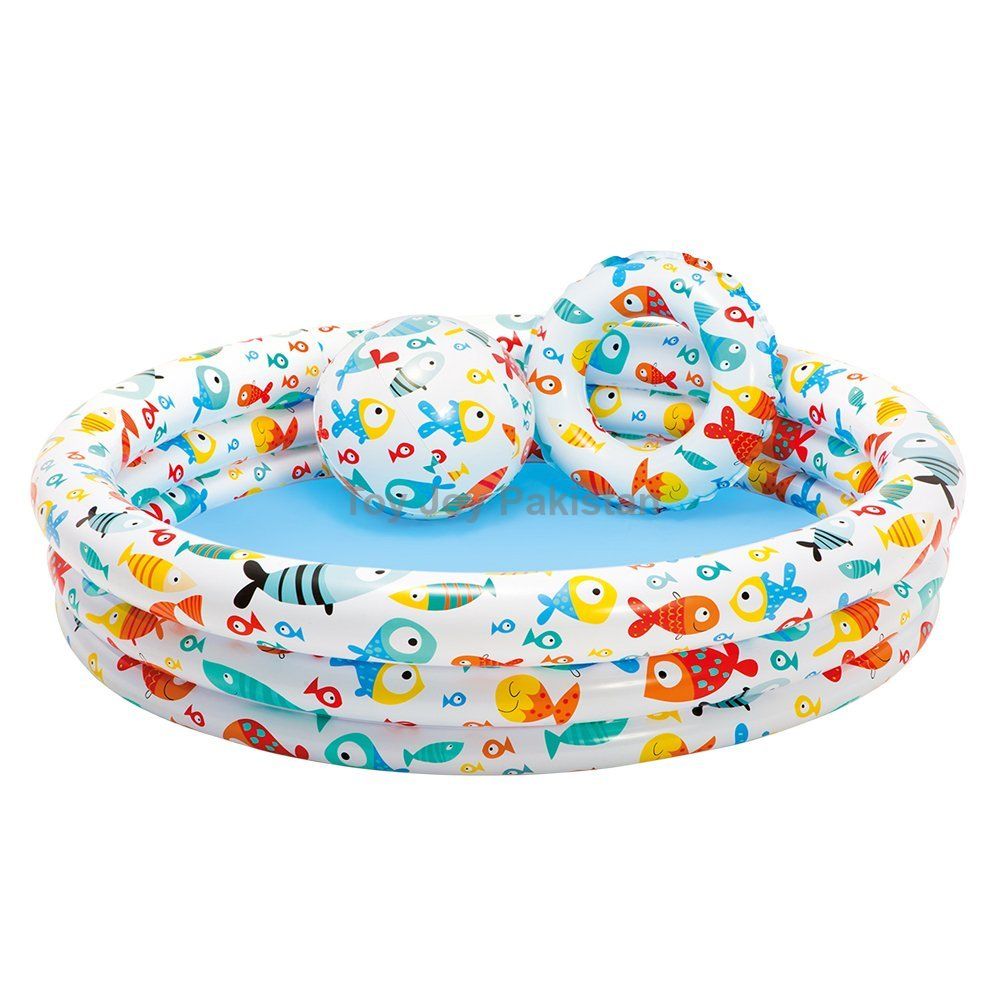 INTEX 59469 Fishbowl Swimming Pool With Ball And Tube 52 X 11