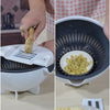 5pcs Multi-Function Vegetable Potato Slicing Shredding Machine Washing Household Grater Draining Basket