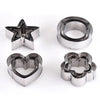 12 Pcs Set Stainless Steel Cookies Cutter Biscuit Diy Mold Star Heart Round Flower Shape Mould Baking Tools