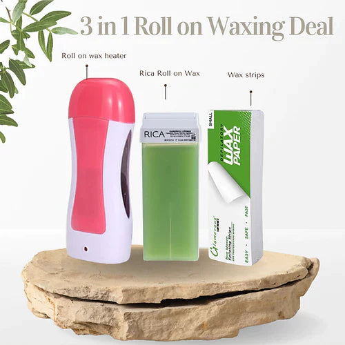 Roll On Wax 3 In 1 Deal, Waxing Kit For Women